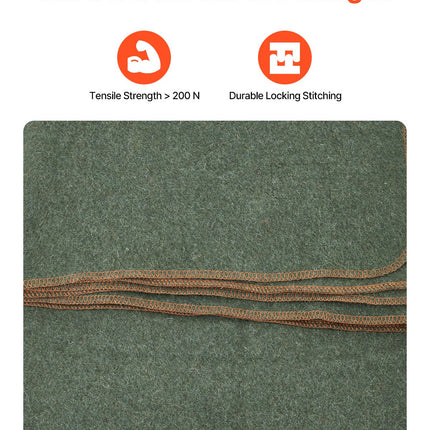 Heavyweight Wool Blend Camping Blanket – Large Warm Outdoor Throw for Campfires, Hiking & Travel