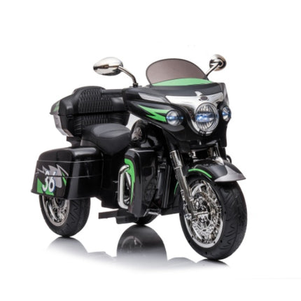 12V 2-Seater Kids Electric Motorcycle – Dual Motor Ride-On Motorbike with Key Start – 3-Wheel Stable Design, LED Headlights & Storage Box