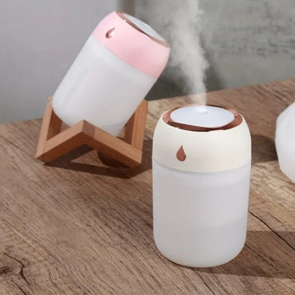 USB Personal Desktop Humidifier – Portable Cool Mist Maker for Bedroom, Office & Travel – Mini Silent Air Humidifier with Night Light