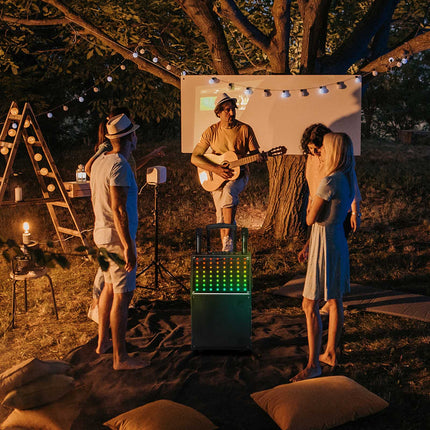 60W LED Spectrum Sound Bar – 12-inch RGB Light Bluetooth Speaker – Music Sync Desktop Light Bar with Remote Control for Gaming & Parties