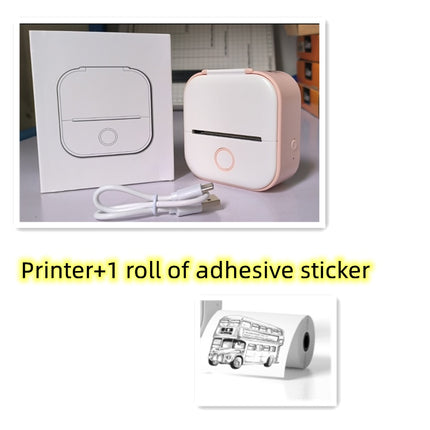 Mini Portable Thermal Printer - Wireless Bluetooth Pocket Printer for Photos, Study Notes & Labels - Inkless Mobile Photo Printer for iOS & Android
