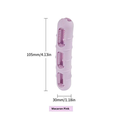 Dog Chew Toy for Teeth Cleaning – Durable Rubber Sausage Shape – Dental Care Toothbrush Toy for Small & Medium Dogs