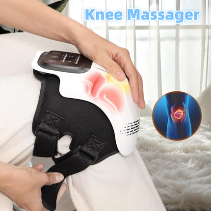 Intelligent Knee Massager with Heat & Vibration – Infrared Laser Therapy for Joint Pain Relief – Cordless Rechargeable Knee Care Device