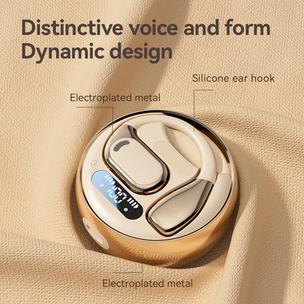 Open-Ear Wireless Bluetooth Headphones – Lightweight Air Conduction Earbuds with Charging Case – Noise Cancelling Stereo Sound for Sports, Business & Gaming