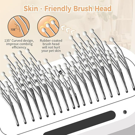 3-in-1 Steamy Cat Brush – Pet Steam Brush for Shedding & Grooming – Water Mist Spray Comb for Long & Short Haired Cats and Dogs – One-Click Hair Release