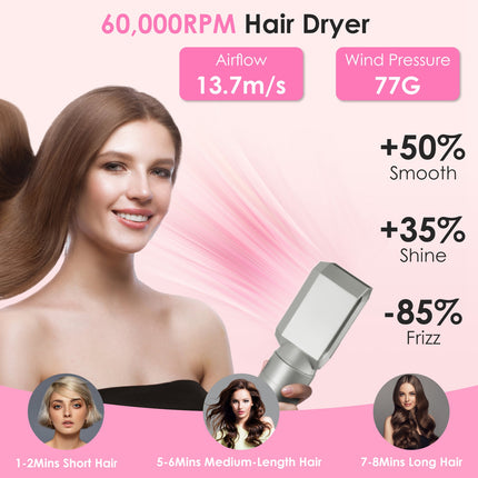 6-in-1 High-Speed Hot Air Styler – Automatic Wrap Curler, Volumizer & Straightener