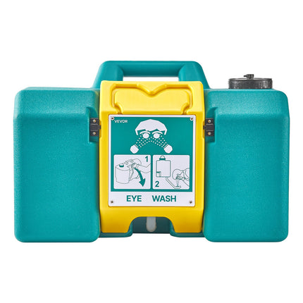 Portable 8-Gallon Emergency Eyewash Station – Gravity-Fed OSHA Compliant Safety Station for Job Sites & Workshops