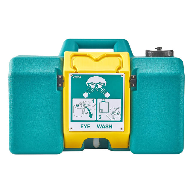 Portable 8-Gallon Emergency Eyewash Station – Gravity-Fed OSHA Compliant Safety Station for Job Sites & Workshops