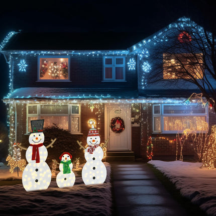 Lighted Christmas Snowman Holiday Decoration – Warm LED Festive Atmosphere Lights for Indoor and Outdoor Yard Display