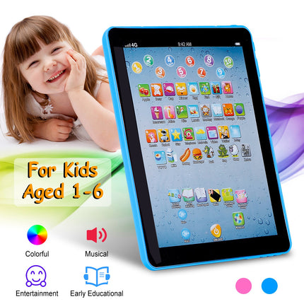 Kids Educational Learning Tablet – Interactive Touch Pad for ABCs, Numbers & Words – Preschool Study Toy with Music & Quiz Mode for Boys & Girls 1-6