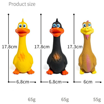3-Pack Screaming Chicken Dog Toys – Eco-Friendly Latex Squeaky Chew Toy – Hilarious Interactive Sound Toy for Small, Medium & Large Dogs