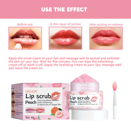 Lip Tone Perfecting Scrub – Peach Infused Exfoliator for Dark & Dry Lips