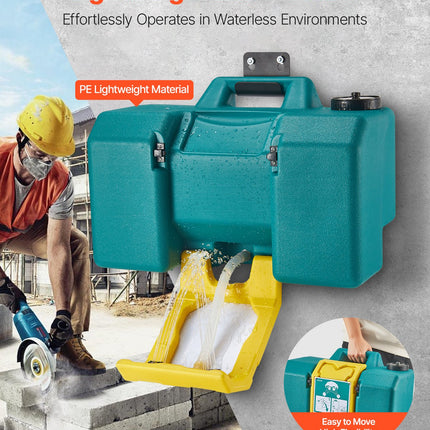 Portable 8-Gallon Emergency Eyewash Station – Gravity-Fed OSHA Compliant Safety Station for Job Sites & Workshops