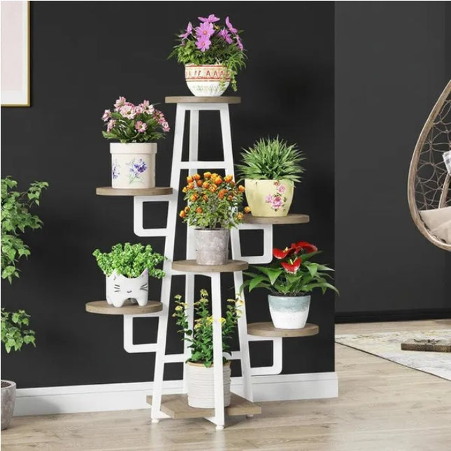 Modern Multi-Tiered Plant Stand – Stylish Indoor Flower Pot Holder – Vertical Space-Saving Shelf for Living Room, Balcony & Patio