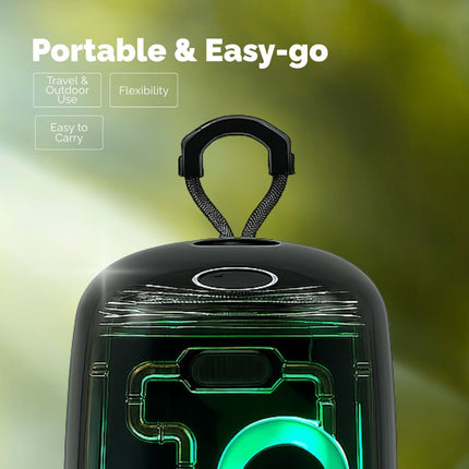 Modern RGB Bluetooth Speaker – Wireless Portable Sound System with Dynamic LED Lights – Hi-Fi Stereo Audio for Home Office & Parties