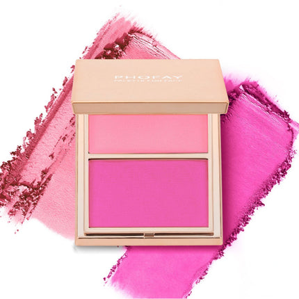 2-in-1 Layering Blush Palette – Long-Wear Radiant & Matte Finish