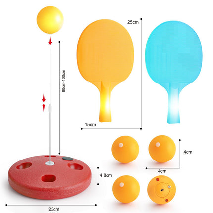 Glowing LED Ping Pong Set – Luminous Night Game Kit with Flashing Paddles & Balls – High-Visibility Table Tennis Set for Parties & Family Fun