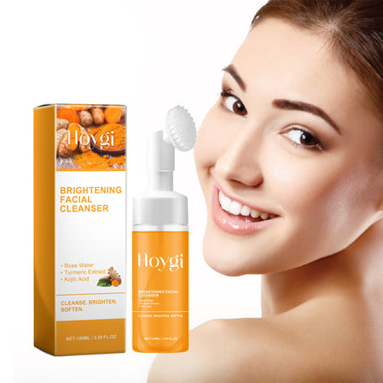Turmeric and kojic acid foaming facial cleanser bottle
