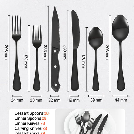 48-Piece Premium Silverware Set – Service for 8 – High-Grade Stainless Steel Flatware Kit