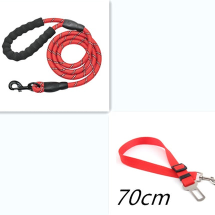 Reflective Dog Leash – Heavy Duty Nylon Pet Dog Lead Rope for Small, Medium & Large Dogs – Padded Handle for Walking & Training