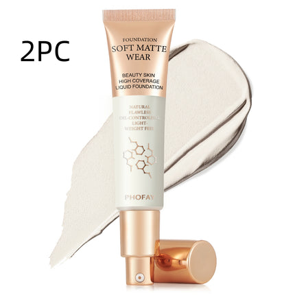 24H Long-Wear Waterproof Foundation – Total Conceal & Blur