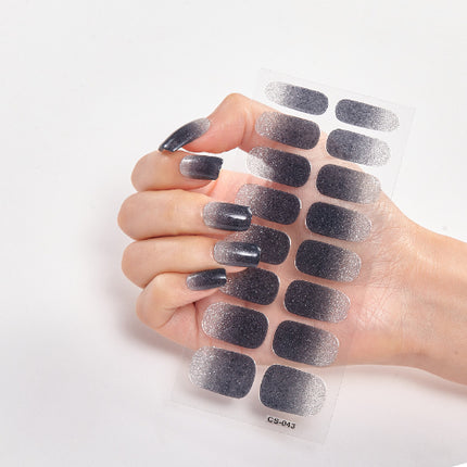 16-Piece DIY Manicure Stickers – No-Dry Time Waterproof Nail Wraps for Busy Lifestyles