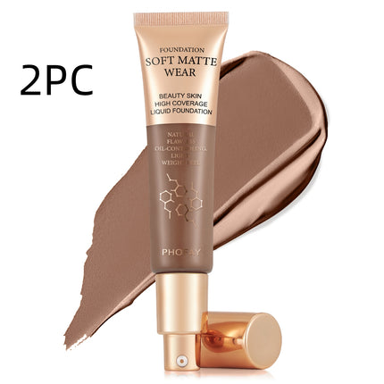 24H Long-Wear Waterproof Foundation – Total Conceal & Blur