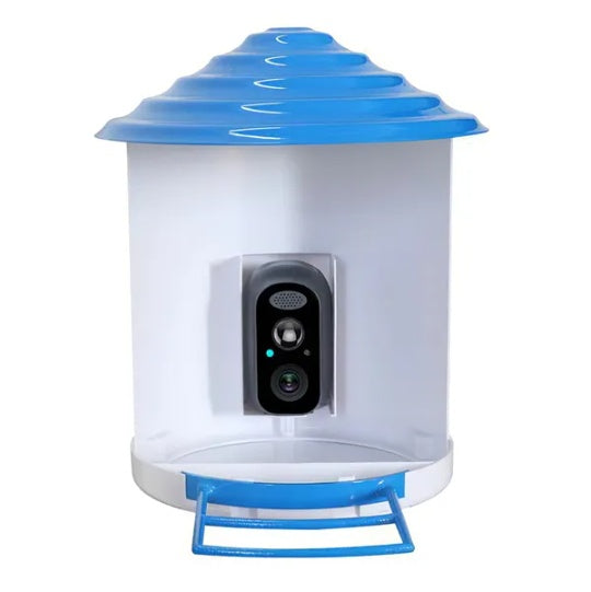 Smart Bird Feeder with Solar Powered Camera – 1080P HD Video & AI Bird Species Recognition – PIR Motion Detection & WiFi App Control
