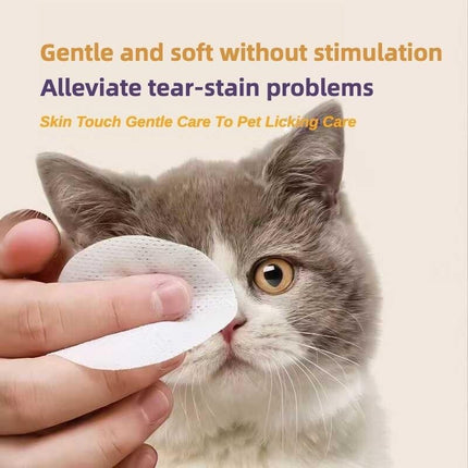 200pcs Pet Eye Cleaning Wipes – Gentle Tear Stain Remover for Dogs & Cats – Non-Irritating Eye Health Wipes – Alcohol-Free Grooming Wipes for Sensitive Eyes