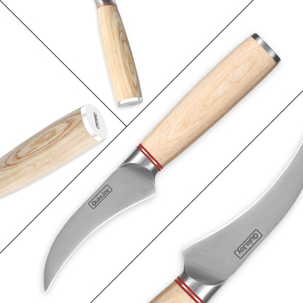 Qulajoy™ Japanese Vegetable Cleaver – High-Carbon Stainless Steel Chopping Knife with Wooden Handle