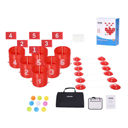 6-Hole Backyard Golf Game Set – Portable Golf Chipping Practice Game for Adults & Kids – Indoor/Outdoor Golf Training Toy for Lawn, Beach & Camping