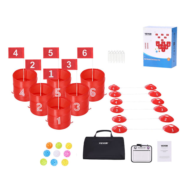 6-Hole Backyard Golf Game Set – Portable Golf Chipping Practice Game for Adults & Kids – Indoor/Outdoor Golf Training Toy for Lawn, Beach & Camping