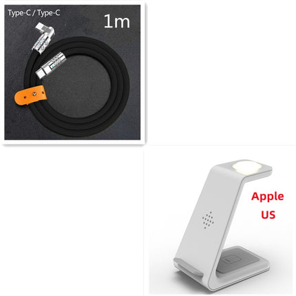 3-in-1 Fast Wireless Charging Station – Foldable Magnetic Charging Dock for iPhone, Apple Watch & AirPods – Universal Quick Charge Stand