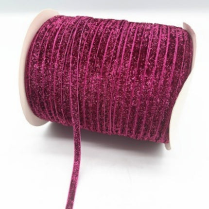 6mm Single-Sided Flocked Nylon Ribbon for Gift Wrapping