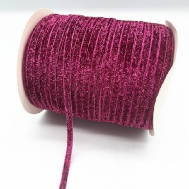 6mm Single-Sided Flocked Nylon Ribbon for Gift Wrapping