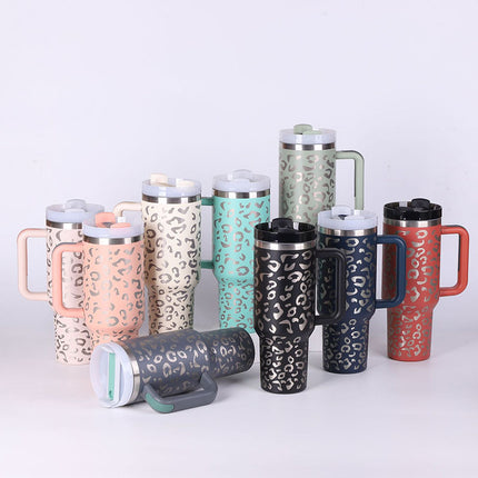 Oversized 40oz Travel Mug with Straw – Spill-Proof Insulated Water Bottle for Gym, Office & Road Trips