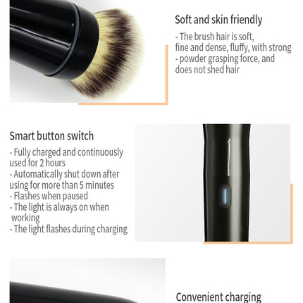 360° Electric Rotating Makeup Brush – Professional Airbrush Finish