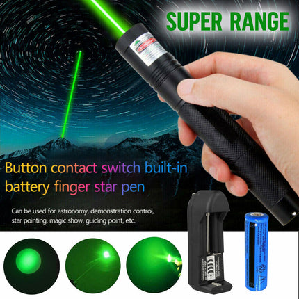 High-Power Green Laser Pointer – Ultra Long Range Visible Beam – USB Rechargeable Professional Lazer Torch for Astronomy, Hiking & Pet Play