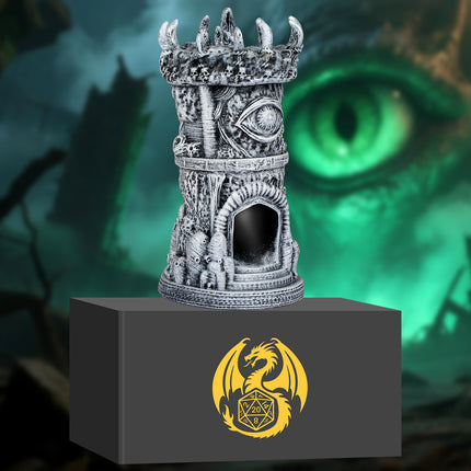 Cyclops Beholder Dice Tower – Hand-Painted Resin Fantasy Dice Roller – Tabletop RPG Accessory for D&D, Pathfinder & Board Games – Unique Gaming Decor