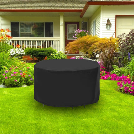 Heavy-Duty Round Outdoor Furniture Cover – Waterproof & UV-Resistant Garden Table Protector – All-Weather Cover for 4-6 Seater Patio Sets