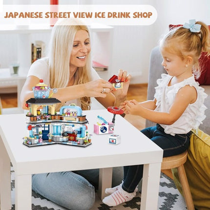 4-Pack Japanese Street View Building Set – 2969 Pcs Modular Building Blocks – Realistic Japan Architecture Model Kit – Creative Gift for Kids & Adults