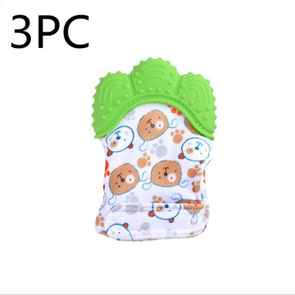 Baby Teething Mitten – Food Grade Silicone Self-Soothing Teether Glove – Anti-Bite & Pain Relief Molar Toy for Toddlers