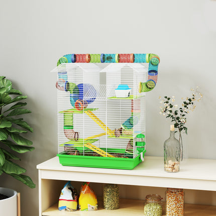 18.5” 5-Tier Hamster Cage with Multi-Level Tunnels – Deluxe Small Anim ...