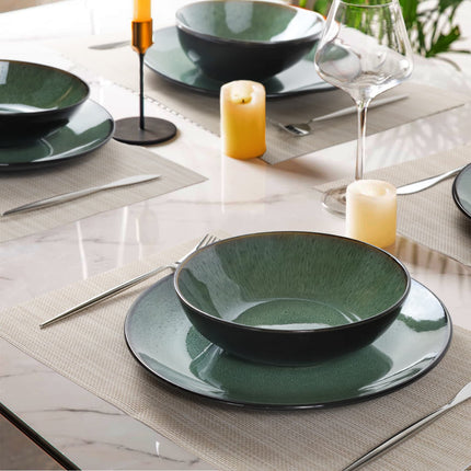 6-Piece Modern Ceramic Dinner Plates – 8-Inch Creative Western-Style Serving Dishes for Steak, Pasta & Salad