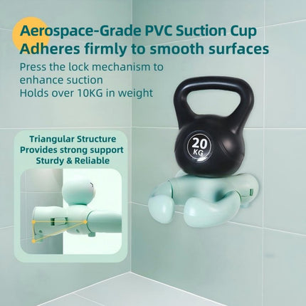 MiniJones Baby Bath Shower Stand – Strong Suction Cup Wall Mount – Adjustable Width Hands-Free Shower Head Holder – Portable & Secure Baby Bathing Accessory