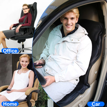 Full Body Massage Chair Pad with Heat – 10 Vibrating Motors for Back, Neck & Thighs – Portable Massage Seat Cushion for Home, Office & Car