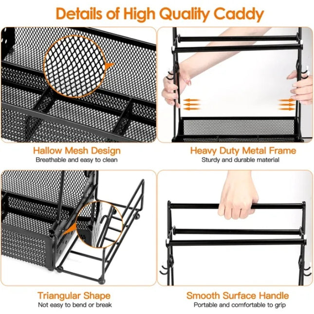 The Ultimate BBQ Party Caddy – Heavy-Duty Metal Picnic Organizer for Sauces, Cutlery & Napkins