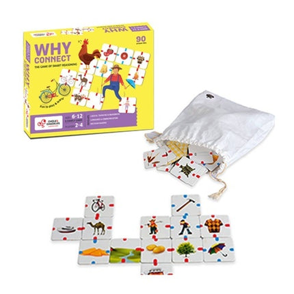 "Why Connect?" Educational Puzzle Game for Kids – Picture Connection Logic Cards – Early Learning Cognition & Association Toy for Toddlers