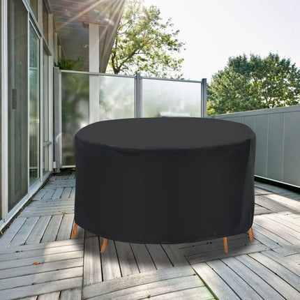 Heavy-Duty Round Outdoor Furniture Cover – Waterproof & UV-Resistant Garden Table Protector – All-Weather Cover for 4-6 Seater Patio Sets