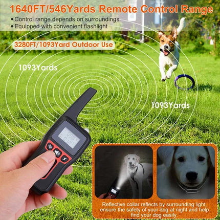 3280ft Professional Dog Training Collar – 1000m Ultra-Long Range Remote – IP67 Waterproof & Rechargeable with Beep, Vibration, and Safe Shock